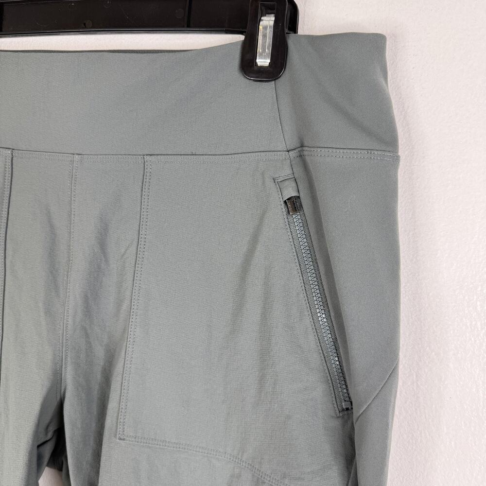Athleta Headlands Hybrid Cargo Pants 14 Green Leggings Hiking Stretch Womens